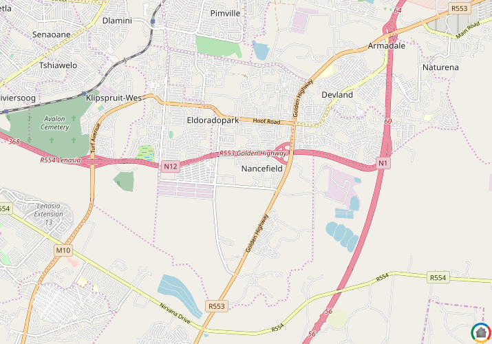 Map location of Nancefield
